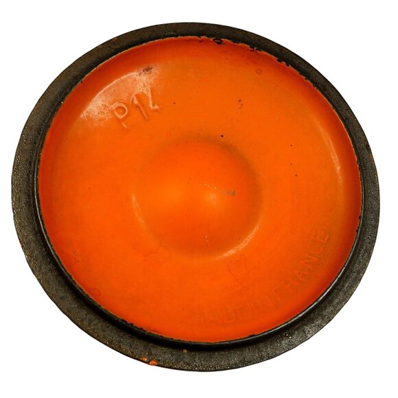 Le Creuset #14 Saucepan Flame Orange with Lid Mid-Century Enamel Cookware - Picture 10 of 11